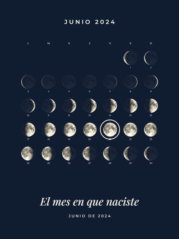 Las lunas de un mes o un año